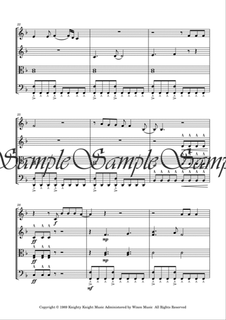 The Best (simply The Best) String Quartet scores gallery preview page 3