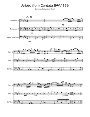 Book cover for Arioso BWV 156 - Trombone Trio
