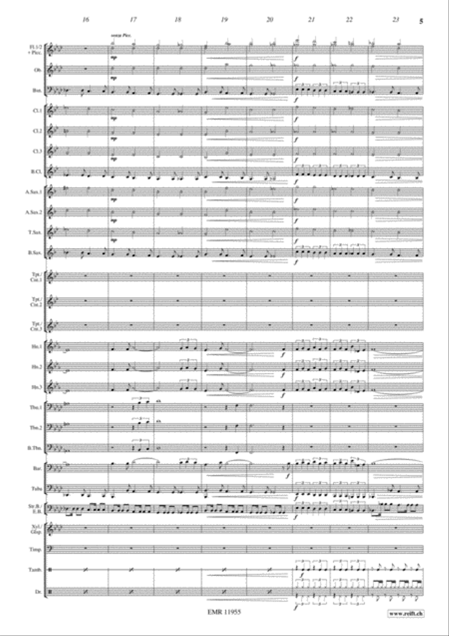 On Her Majesty's Secret Service Concert Band scores gallery preview page 6