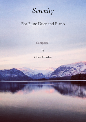 Book cover for Serenity. Original for Flute Duet and Piano