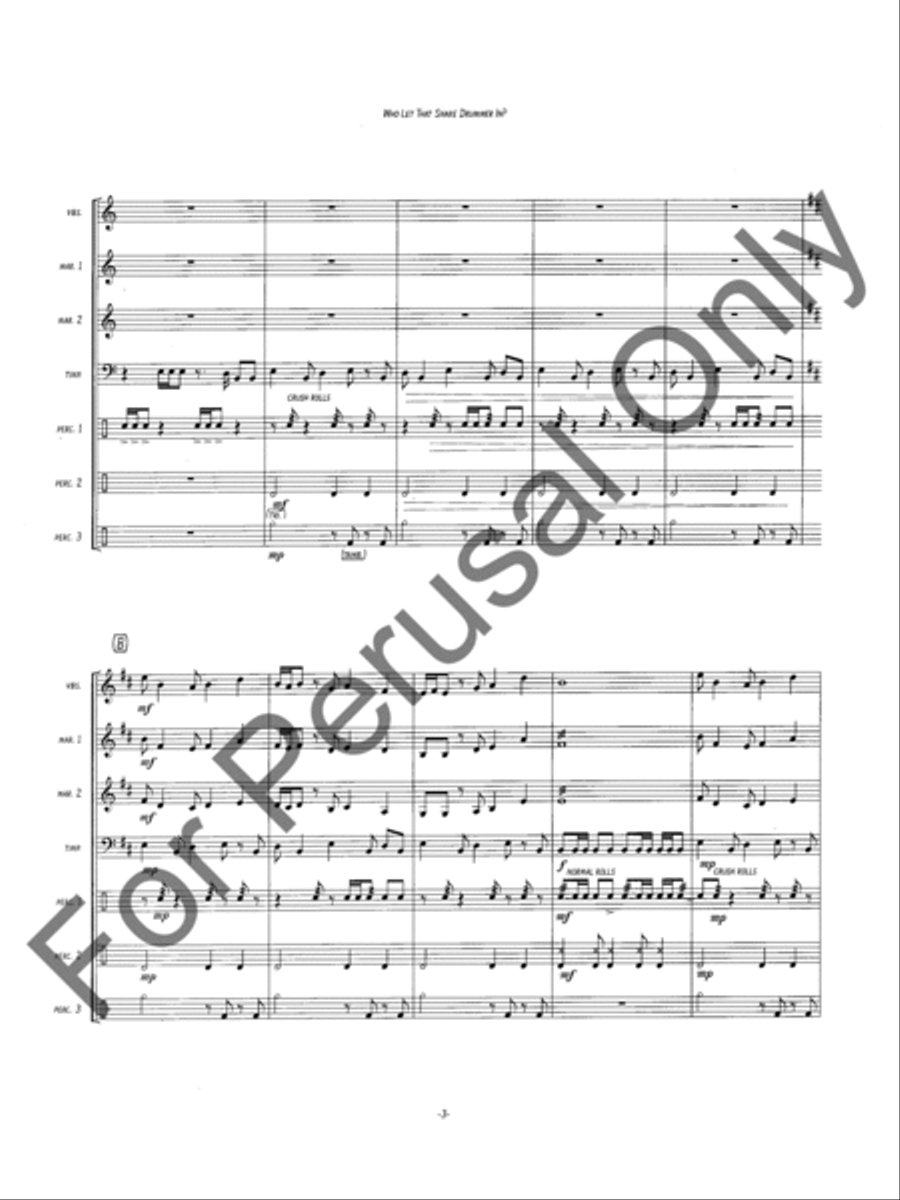 Who Let That Snare Drummer In? Snare Drum scores gallery preview page 5