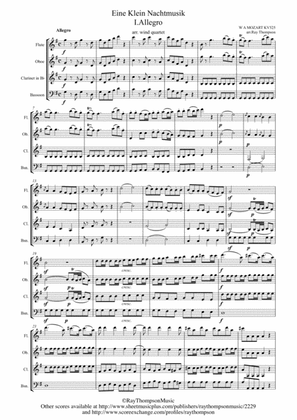 Mozart: Serenade No.13 in G "Eine Kleine Nachtmusik" K.525 Mvt.I Allegro - wind quartet