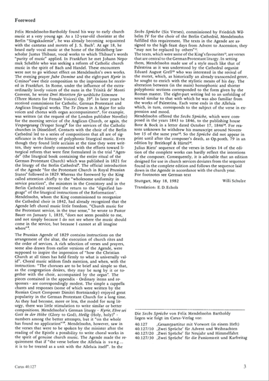 Sechs Spruche zum Kirchenjahr op. 79 Score scores gallery preview page 4