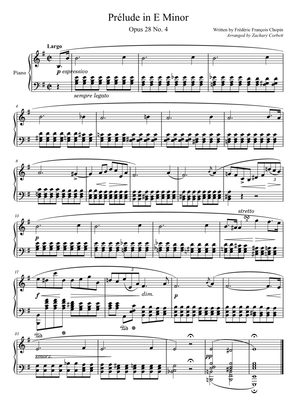 Prelude Opus 28 No. 4 in E Minor