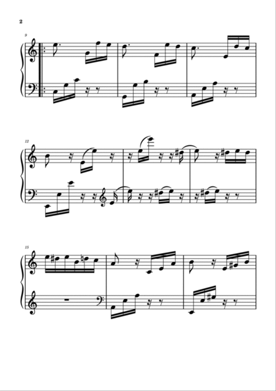 Für Elise Original Large Print Edition Piano Solo scores gallery preview page 2