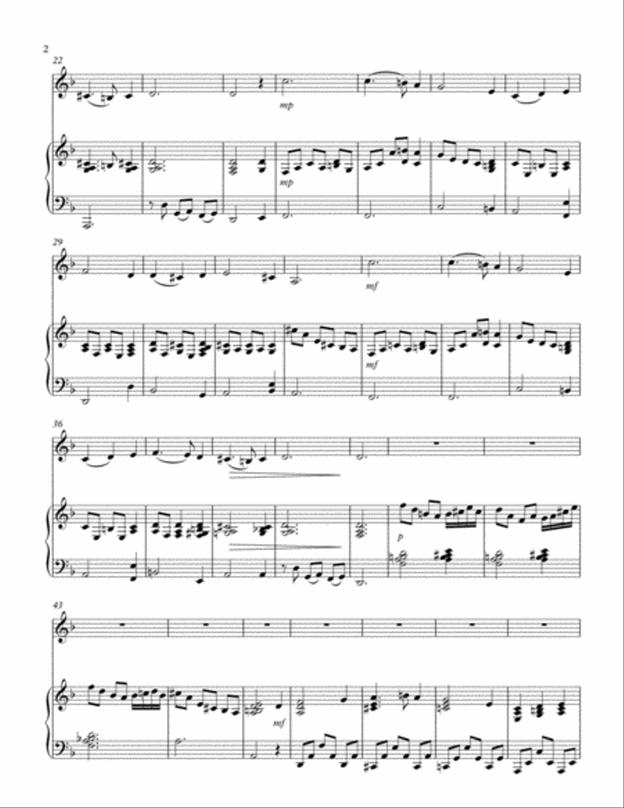 What Child Is This for Trumpet Solo with Piano Accompaniment Trumpet Solo scores gallery preview page 2