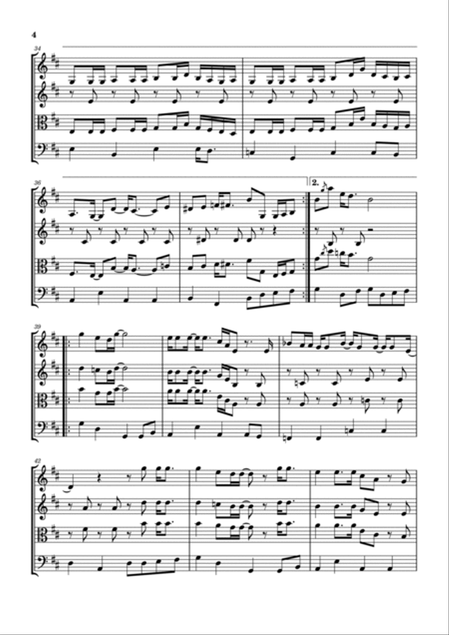 Eastbound And Down String Quartet scores gallery preview page 5