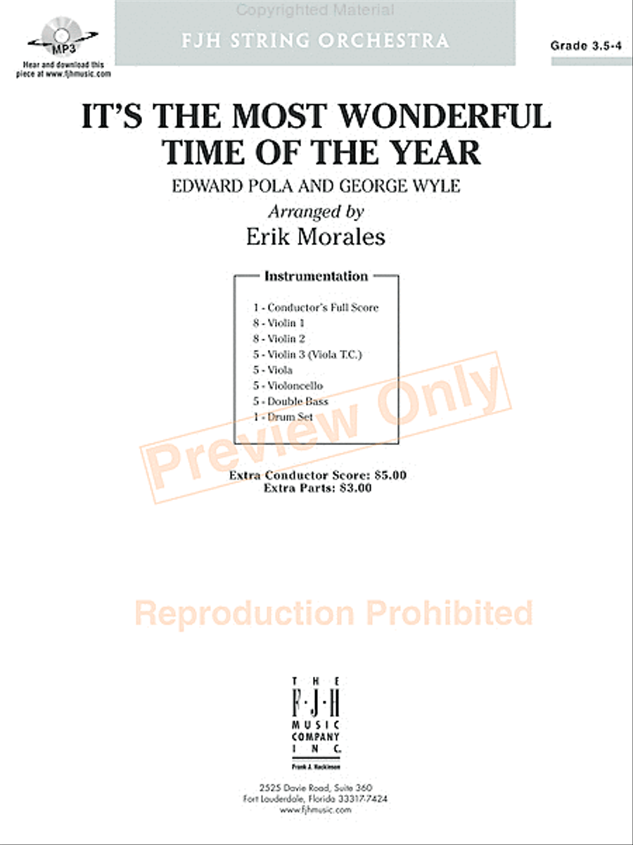 It's the Most Wonderful Time of the Year String Orchestra scores gallery preview page 2