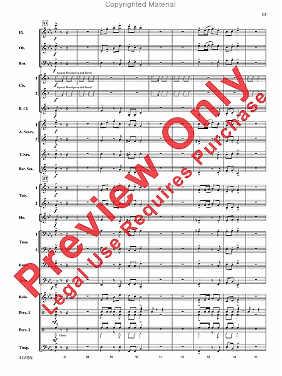 Clarinets Packing Up Early Concert Band scores gallery preview page 14