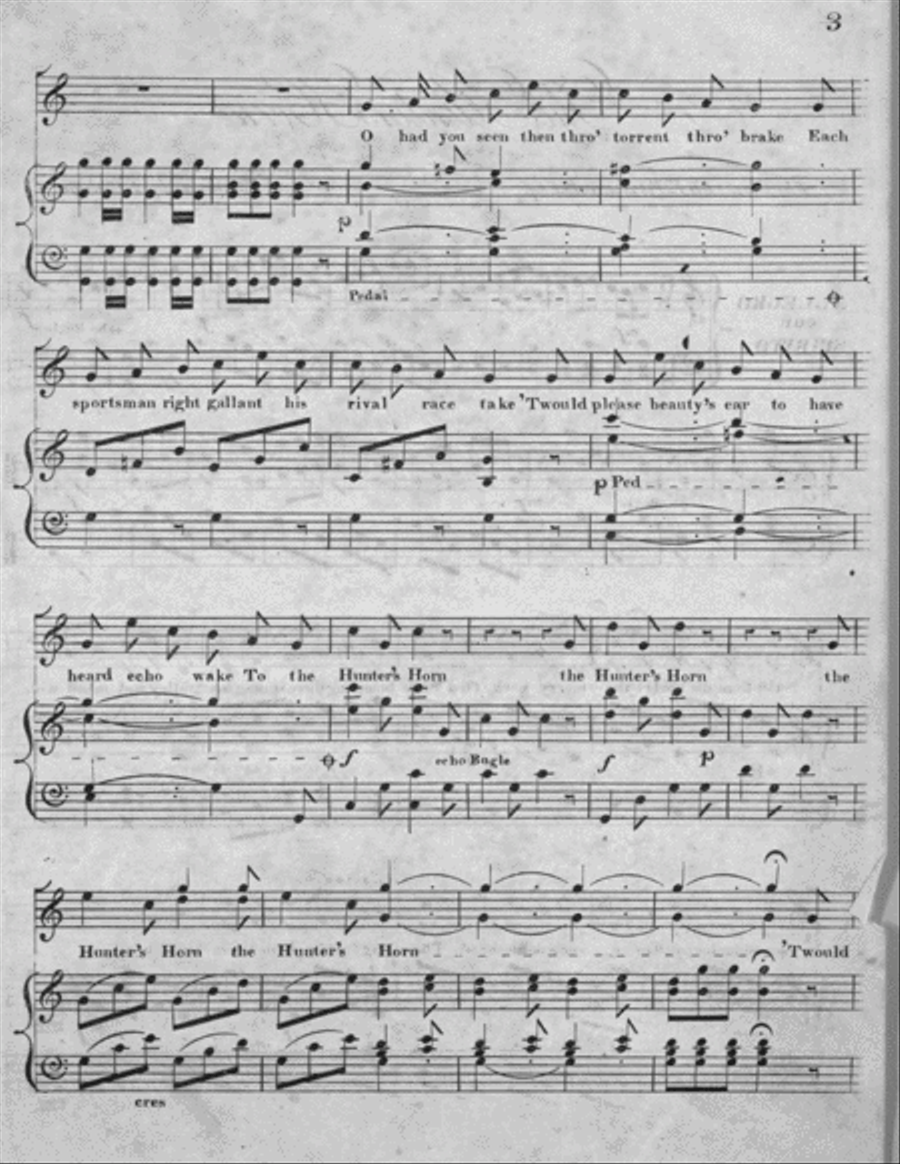 The Hunter's Horn. A New Sporting Cavatina Horn scores gallery preview page 3