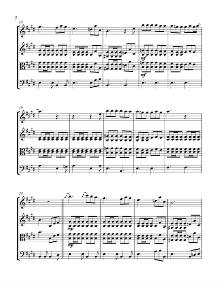 Norwegian Wood (this Bird Has Flown) String Trio scores gallery preview page 2