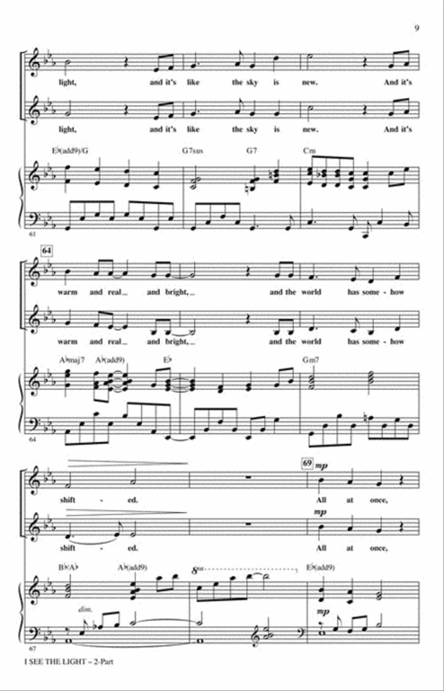 I See the Light 2-Part scores gallery preview page 3