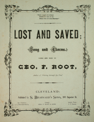 Book cover for Lost and Saved. Song and Chorus