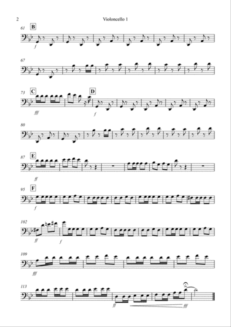 Flamenco Fantastico for Cello Quartet Flamenco Fantastico for Cello Quartet Cello Solo scores gallery preview page 6