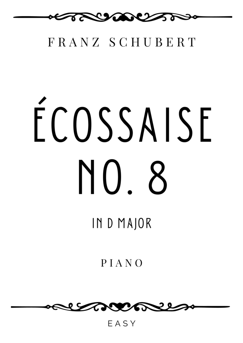 Schubert - Écossaise No. 8 in D Major - Easy image number null