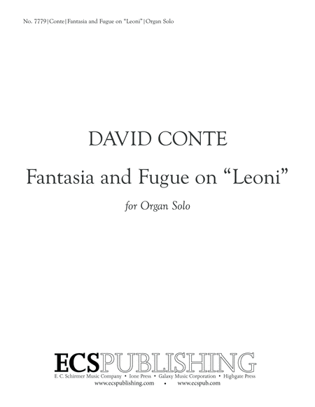 Fantasia and Fugue on Leoni image number null