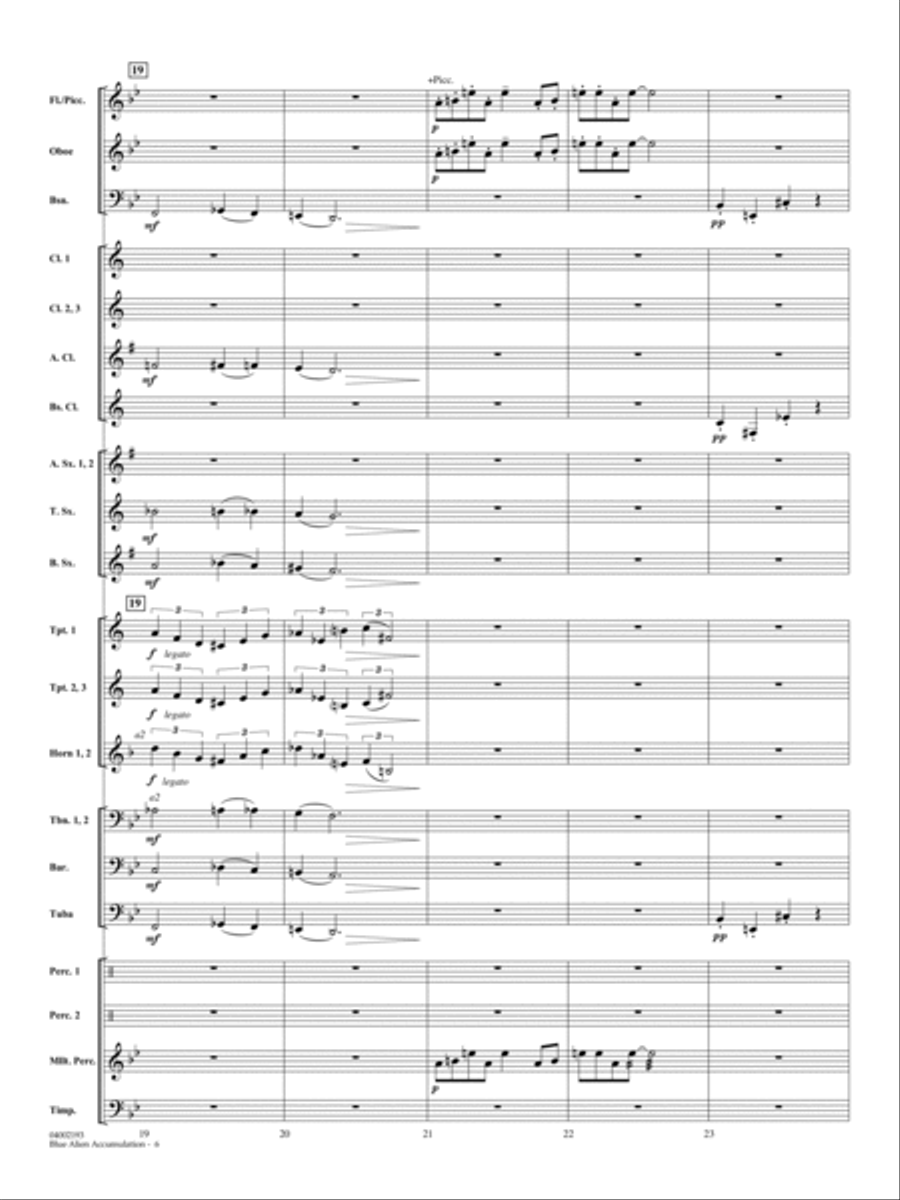 Blue Alien Accumulation - Conductor Score (Full Score) Concert Band scores gallery preview page 6