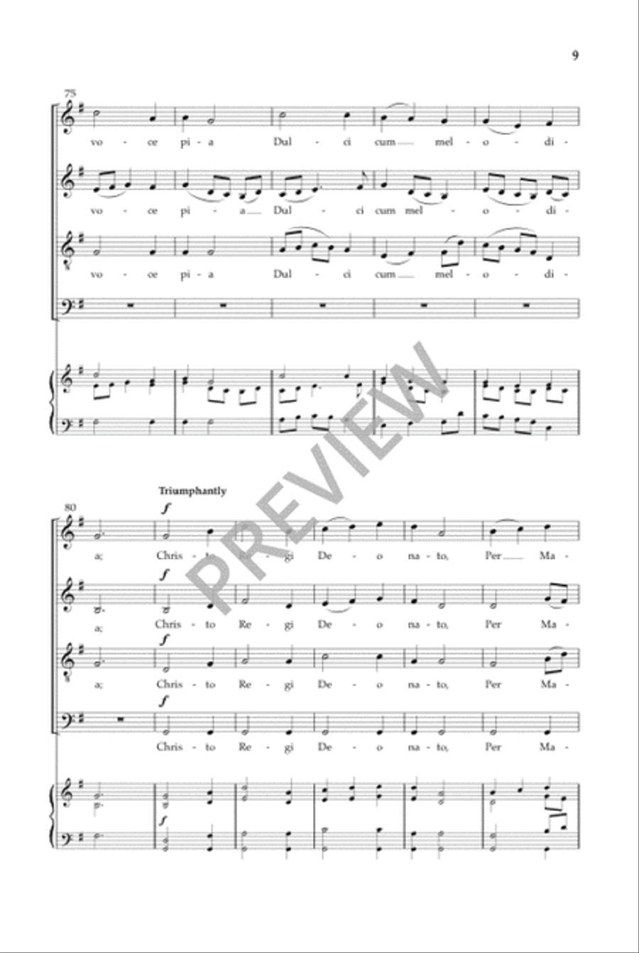 Quem pastores laudavere 4-Part scores gallery preview page 10