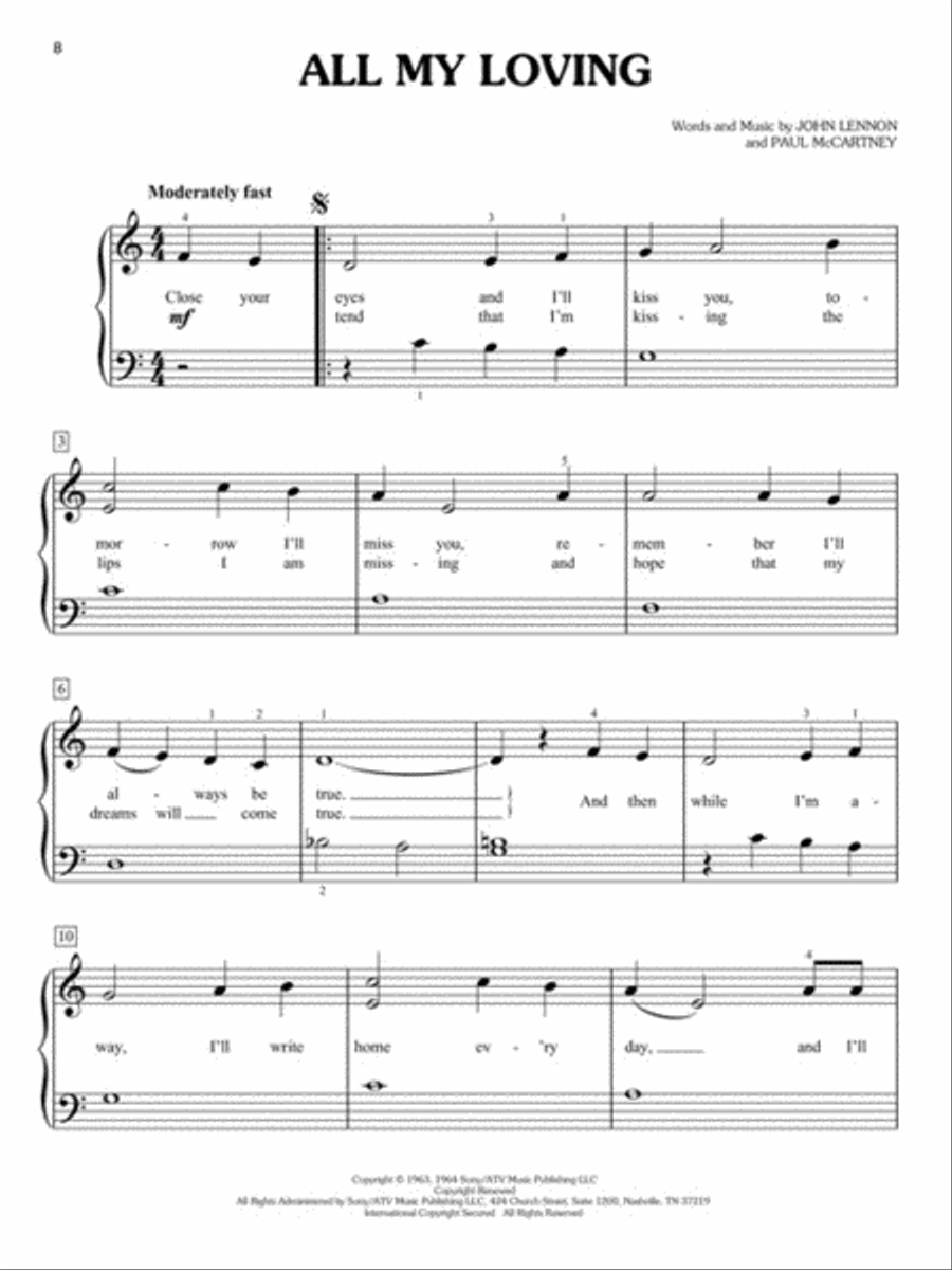 The Beatles for Kids Easy Piano scores gallery preview page 5