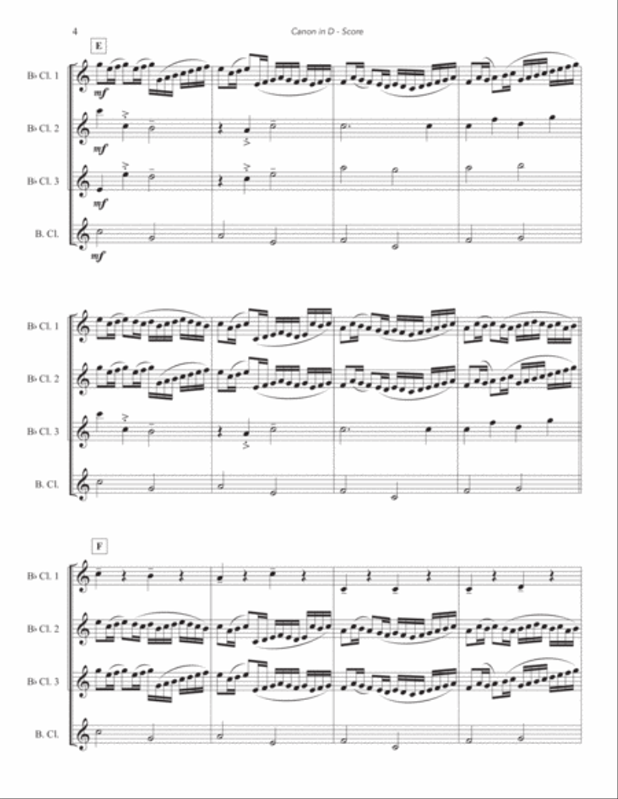 Canon in D Canon in D Woodwind Quartet scores gallery preview page 5
