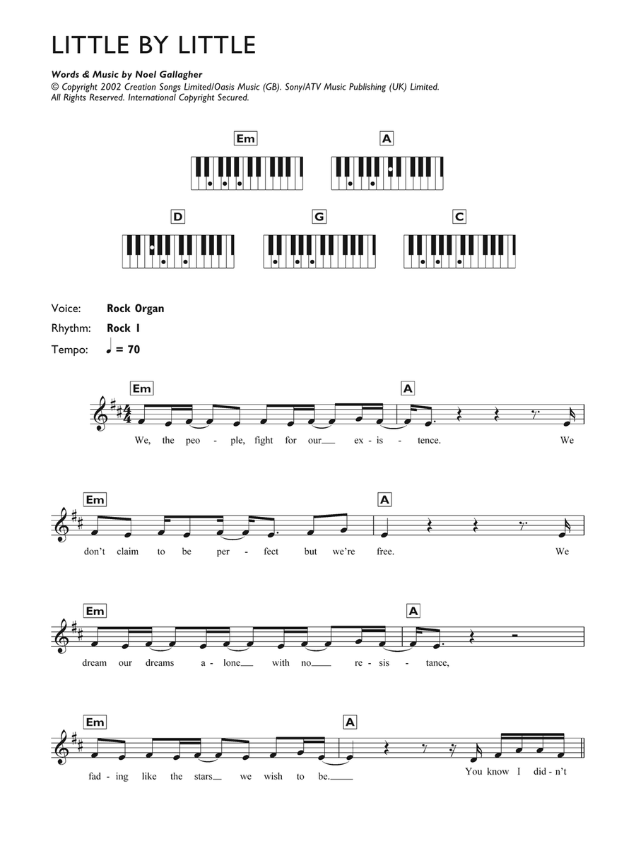 Little By Little Little By Little Piano Solo scores gallery preview page 1