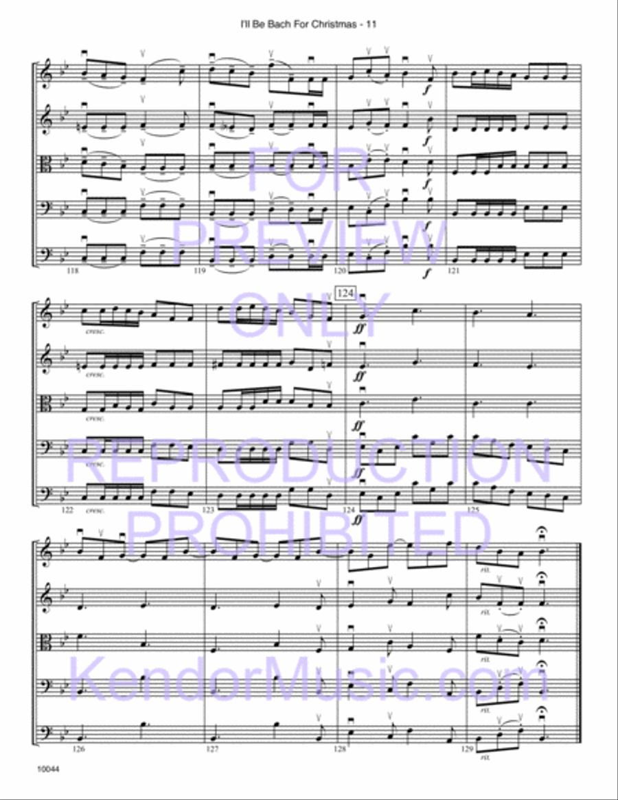 I'll Be Bach For Christmas (Full Score) String Orchestra scores gallery preview page 12