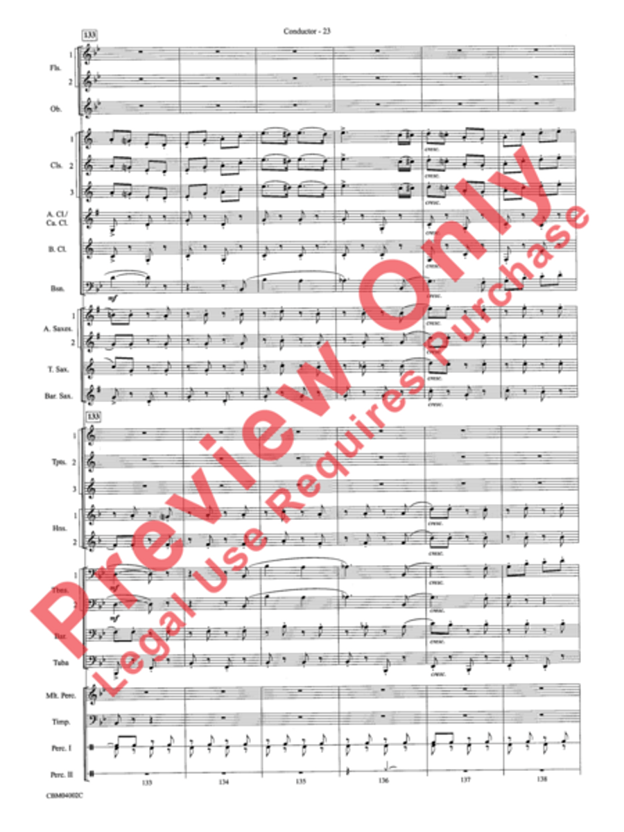 The Dam Busters Concert March Concert Band scores gallery preview page 26