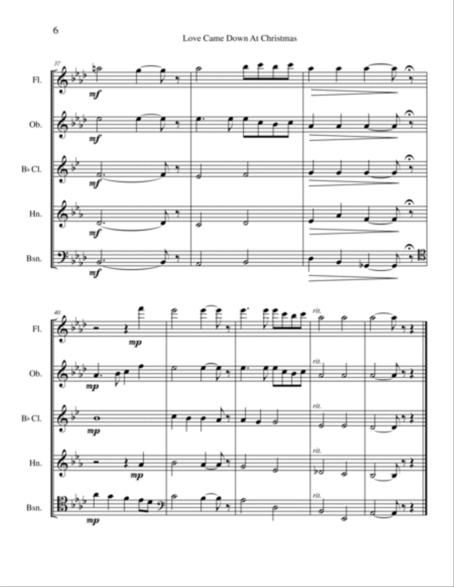 Love Came Down at Christmas Small Ensemble scores gallery preview page 6