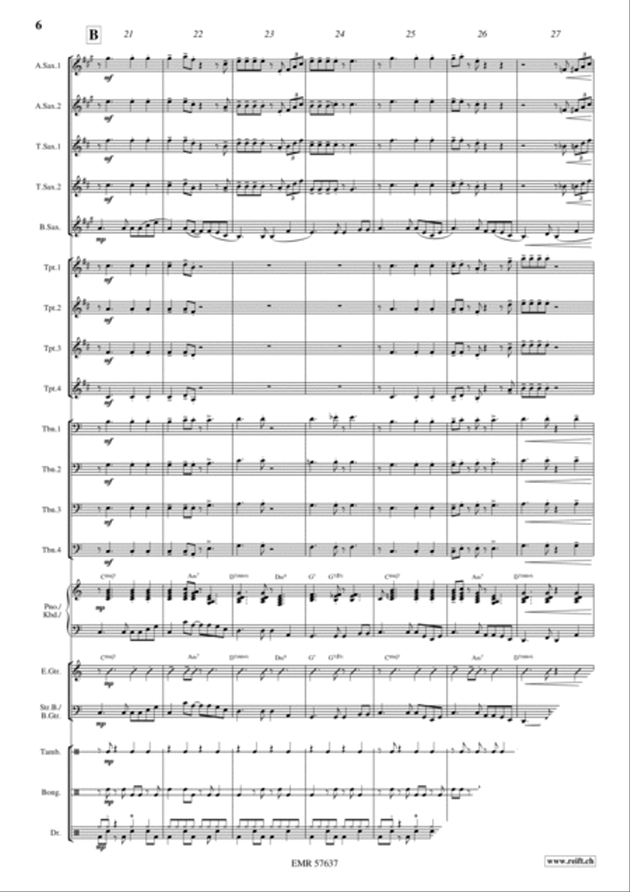 I Want To Dance With All The Girls Big Band scores gallery preview page 8
