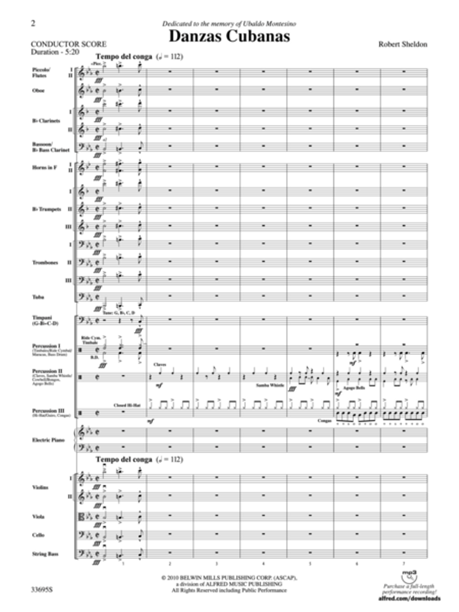 Danzas Cubanas Danzas Cubanas Full Orchestra scores gallery preview page 22
