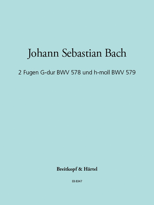 Book cover for 2 Fugues in G major BWV 578 und B minor BWV 579