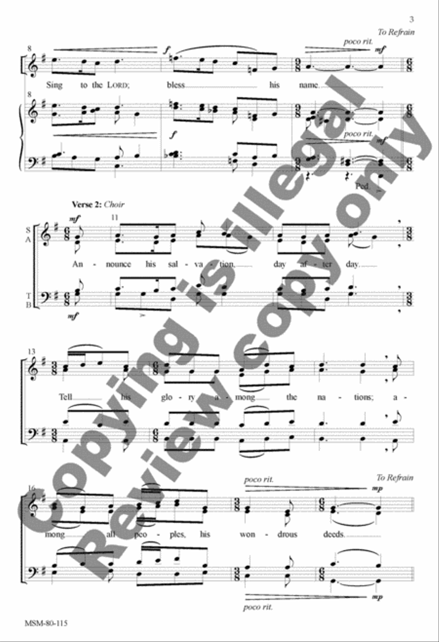 Today Is Born Our Savior: Responsorial Psalm for Christmas Mass During the Night 4-Part scores gallery preview page 3