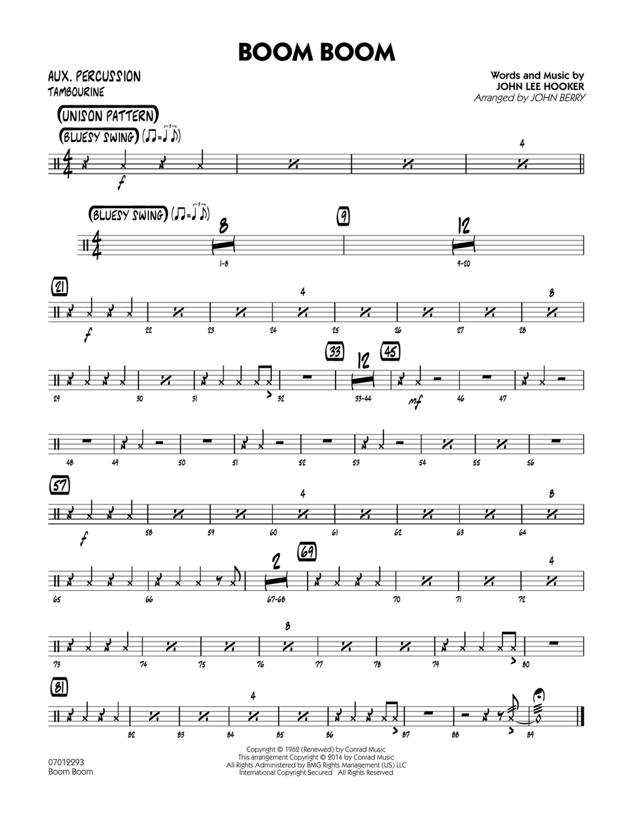 Boom Boom - Aux Percussion Jazz Ensemble scores gallery preview page 1