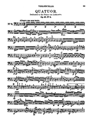 Book cover for Beethoven: String Quartet, Op. 18 No. 4