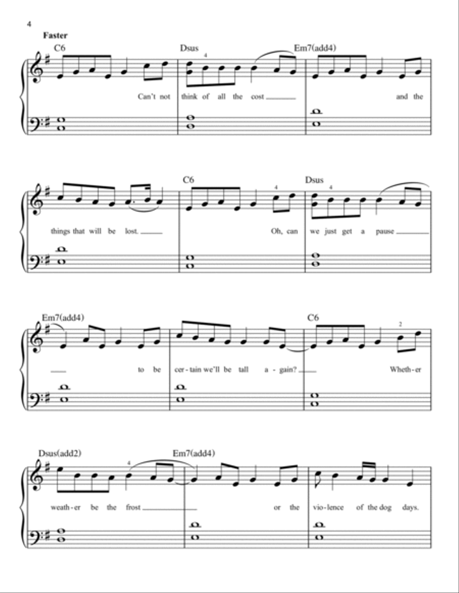 evermore (feat. Bon Iver) Easy Piano scores gallery preview page 4