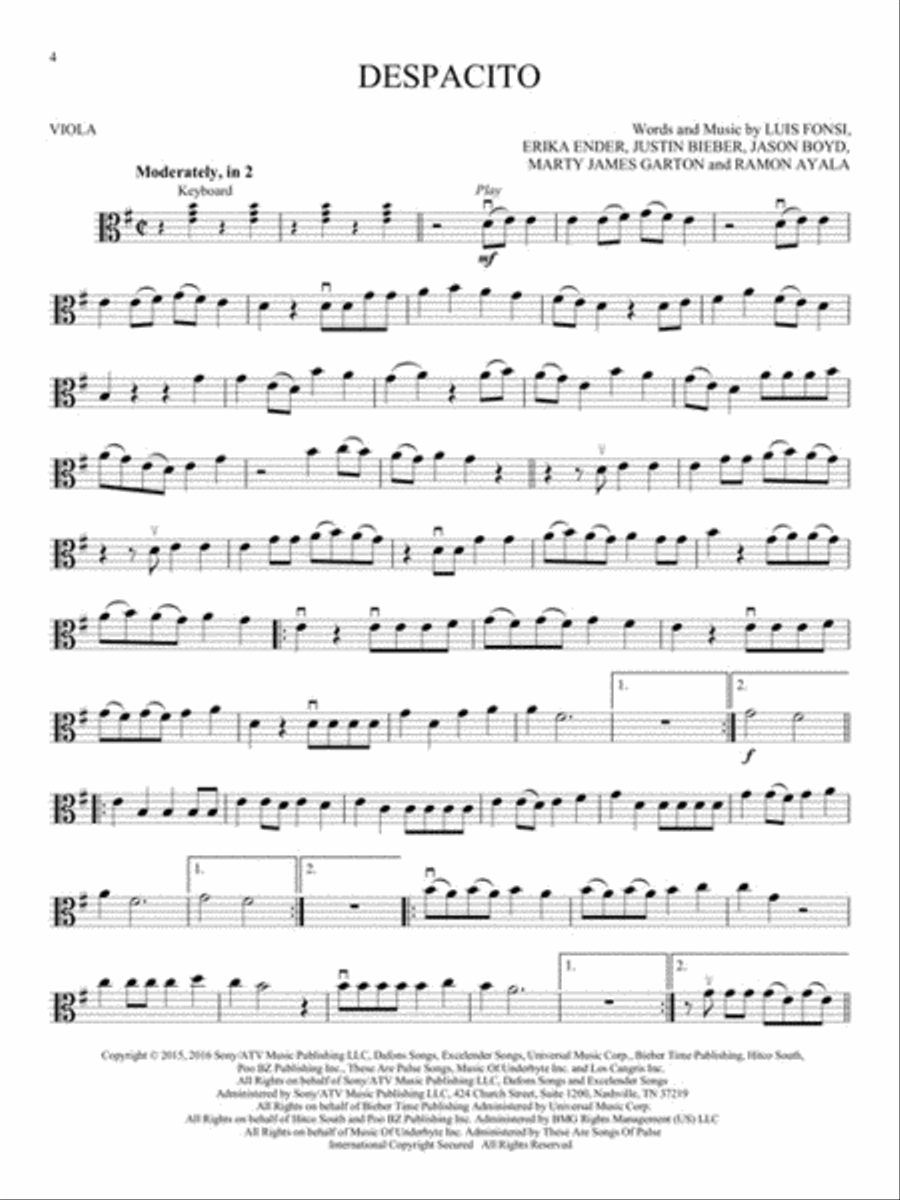 12 Pop Hits 12 Pop Hits Viola Solo scores gallery preview page 3