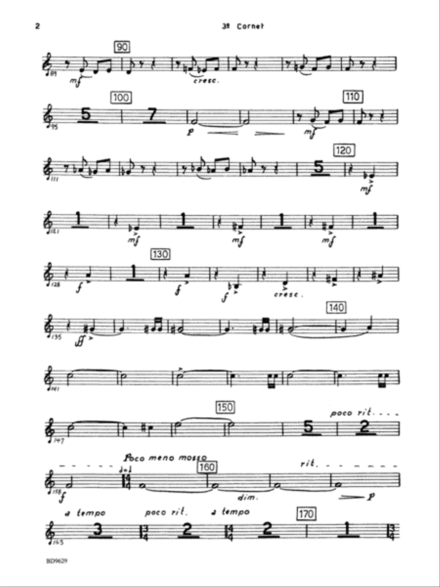 Fantasia for Band: 3rd B-flat Trumpet Concert Band scores gallery preview page 2
