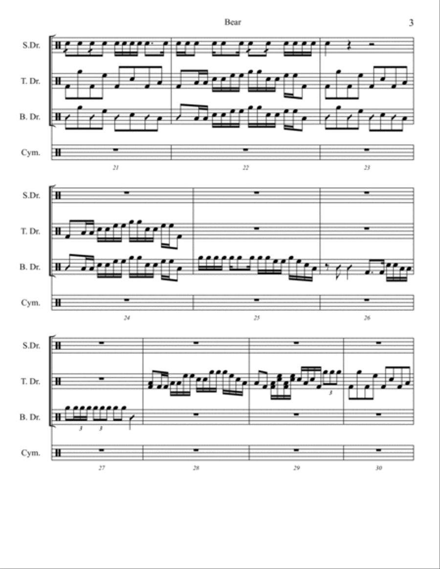 The Bear Marching Band scores gallery preview page 3