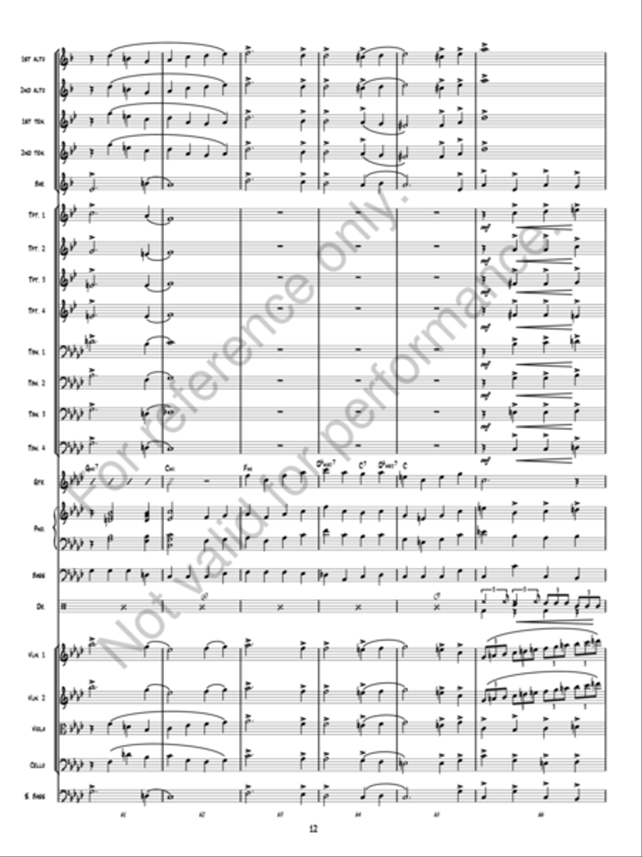 Christmas Fantasy Jazz Ensemble scores gallery preview page 12