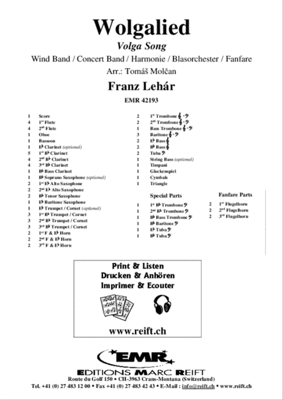 Wolgalied Concert Band scores gallery preview page 2