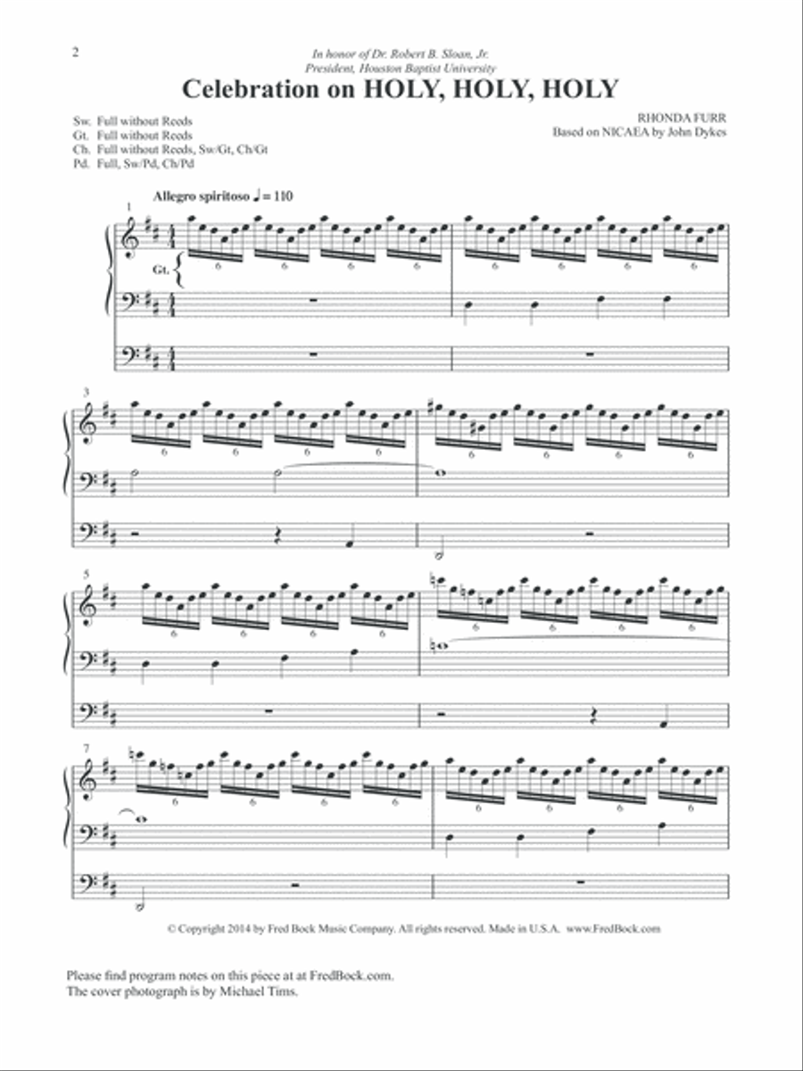 Celebration On Holy, Holy, Holy Hymn Anthems scores gallery preview page 1