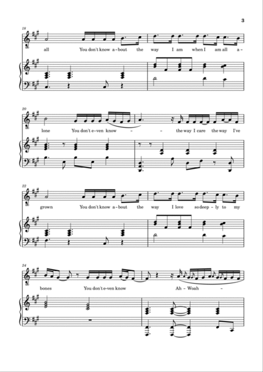You Don't Even Know Me Voice scores gallery preview page 3