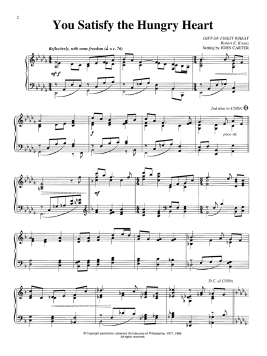 You Satisfy the Hungry Heart Piano Solo scores gallery preview page 2