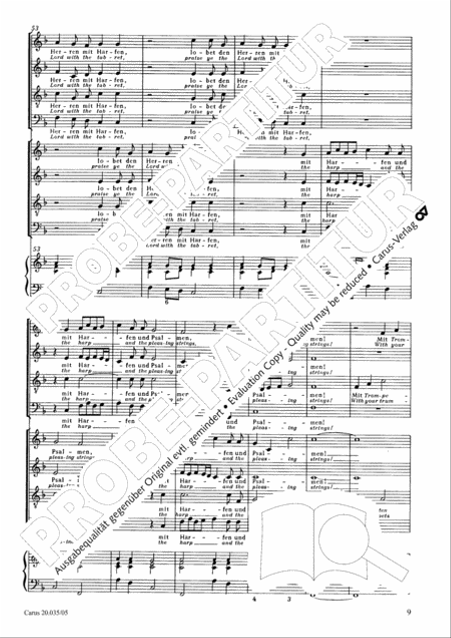 Sing to the Lord a new song (Singet dem Herrn ein neues Lied) 4-Part scores gallery preview page 10