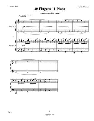 Bupkis for One Piano, 4 Hands - Set One - teacher part