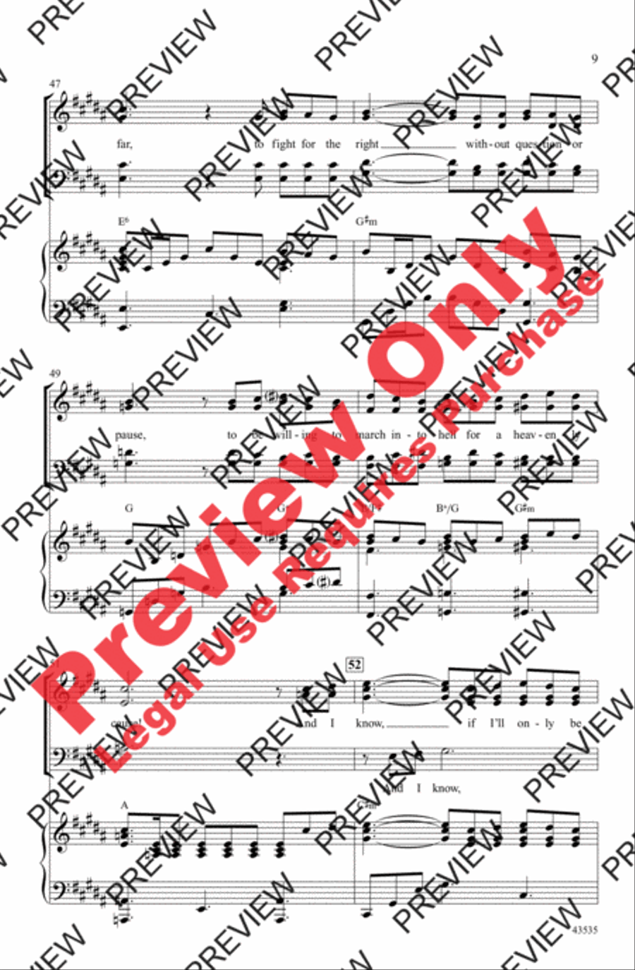 The Impossible Dream 4-Part scores gallery preview page 9