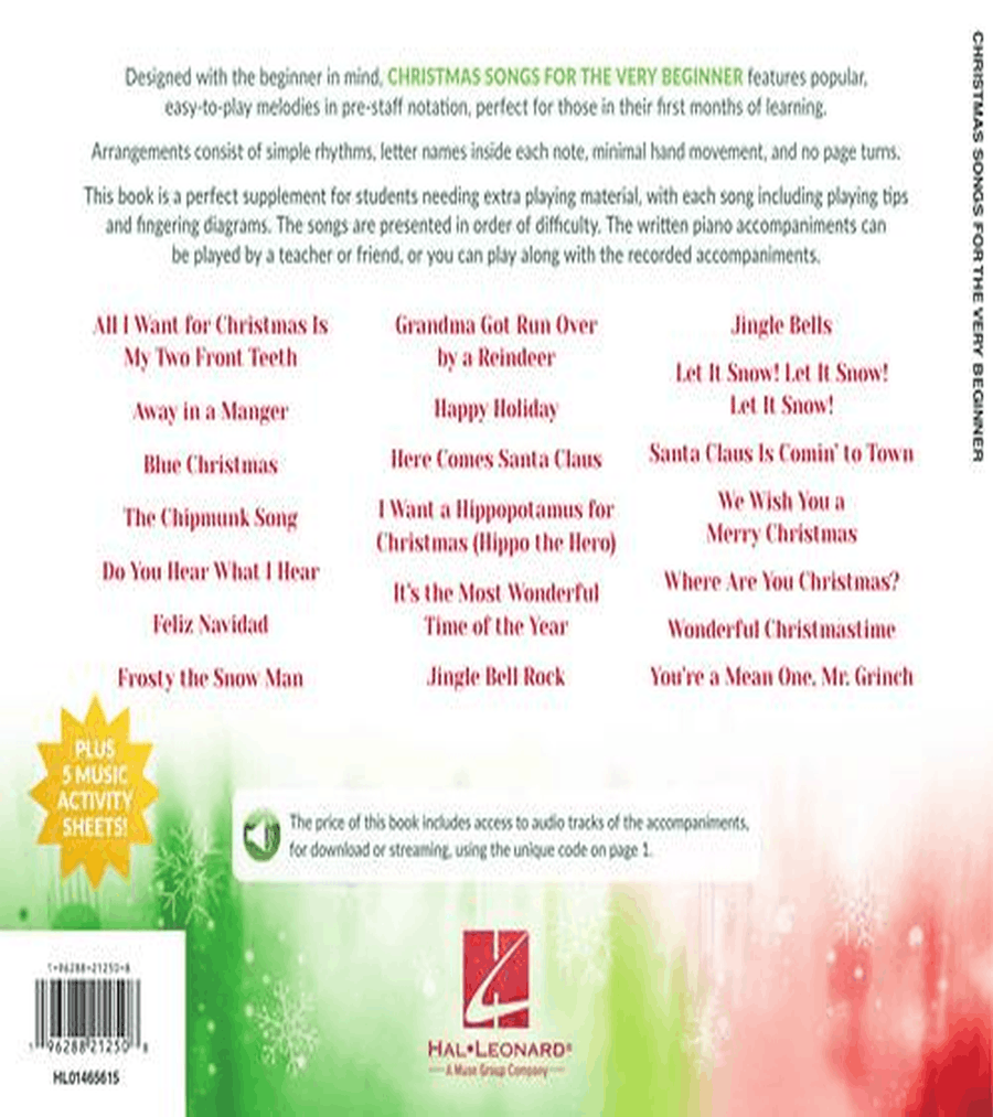 Christmas Songs for the Very Beginner Easy Piano scores gallery preview page 8