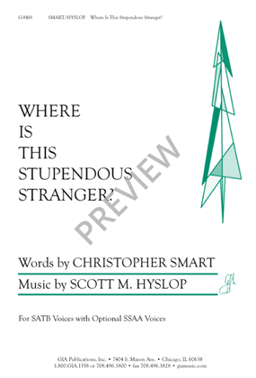 Book cover for Where Is This Stupendous Stranger?