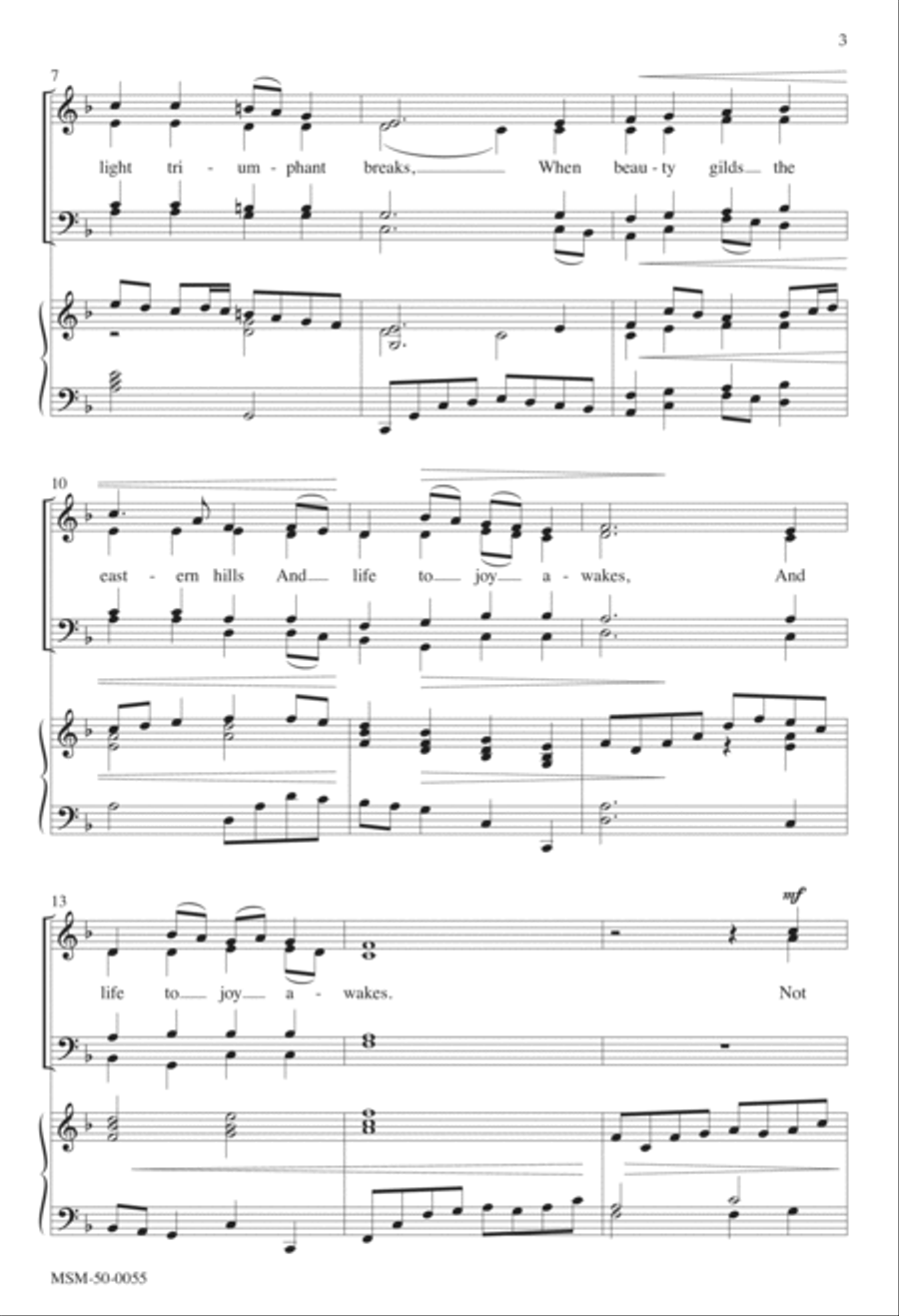The King Shall Come When Morning Dawns 4-Part scores gallery preview page 2