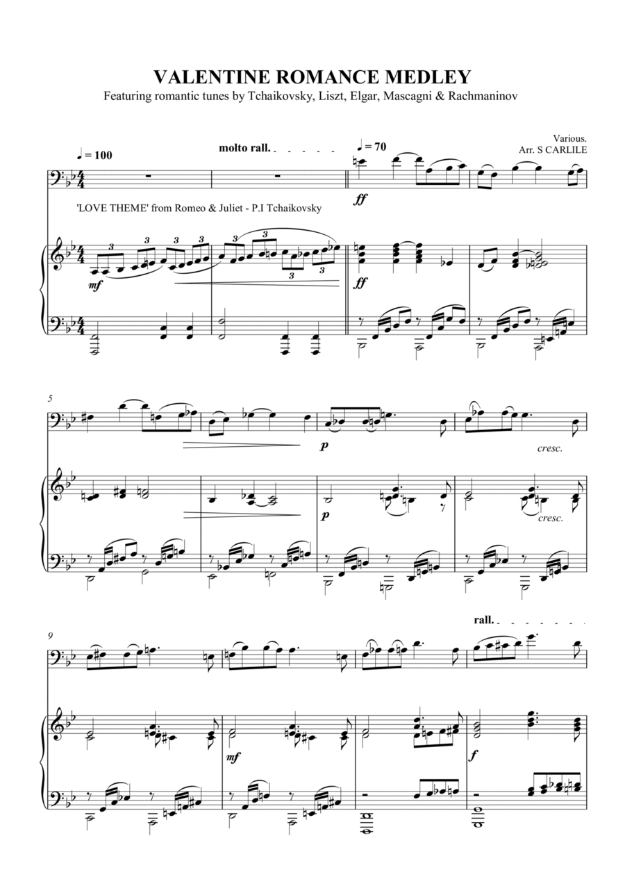 Valentine Romance Medley Valentine Romance Medley Chamber Music scores gallery preview page 1